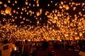 Fire Lanterns bonloons festival chiangmai Thailand