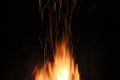 The fire and the lapilli Royalty Free Stock Photo