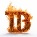 Luxury Fire Text Effect With The Letter B Symbol Royalty Free Stock Photo