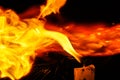 Fire lighting Candle Royalty Free Stock Photo