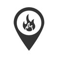 Fire location glyph icon