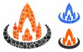 Fire location Mosaic Icon of Round Dots Royalty Free Stock Photo