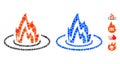 Fire Location Mosaic Icon of Circles Royalty Free Stock Photo