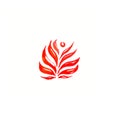 Logo fire watercolor