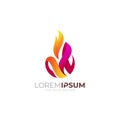 Fire logo ,Logo and Abstract web Icon and fire vector identity symbol