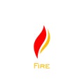 Fire logo design, simple flame logo, vector icons.