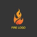 fire logo and icon, hot flaming element Vector flame illustration design energy, warm, warning, cooking sign, logo, icon, light, Royalty Free Stock Photo