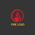 fire logo and icon, hot flaming element Vector flame illustration design energy, warm, warning, cooking sign, logo, icon, light, Royalty Free Stock Photo