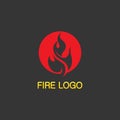 fire logo and icon, hot flaming element Vector flame illustration design energy, warm, warning, cooking sign, logo, icon, light, Royalty Free Stock Photo