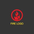 fire logo and icon, hot flaming element Vector flame illustration design energy, warm, warning, cooking sign, logo, icon, light, Royalty Free Stock Photo