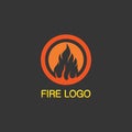 fire logo and icon, hot flaming element Vector flame illustration design energy, warm, warning, cooking sign, logo, icon, light, Royalty Free Stock Photo