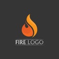 fire logo and icon, hot flaming element Vector flame illustration design energy, warm, warning, cooking sign, logo, icon, light, Royalty Free Stock Photo