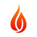 Fire logo. Red, yellow fire. Creative fire logo with tongues of flame. Icon illustration for design - vector