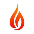 Fire logo. Red, yellow fire. Icon illustration for design