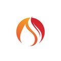 Fire logo vector illustration design