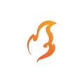 Fire logo vector illustration design