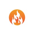 Fire logo vector illustration design