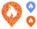 Fire Marker Mosaic Icon of Circles Royalty Free Stock Photo
