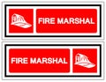 Fire Marshal Symbol Sign ,Vector Illustration, Isolate On White Background Label .EPS10