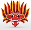 Fire Mask - Wooden Mask from Sri Lanka Royalty Free Stock Photo