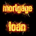 Fire Text Mortgage Loan Royalty Free Stock Photo