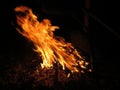 Fire Nights Burn Coals firewood firelight Royalty Free Stock Photo