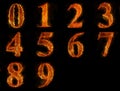 Fire numbers Royalty Free Stock Photo