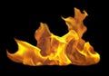 Fire pattern isolated with clipping paths on a black background Royalty Free Stock Photo