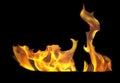 Fire pattern isolated with clipping paths on a black background Royalty Free Stock Photo