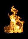 Fire pattern isolated with clipping paths on a black background Royalty Free Stock Photo