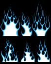 Fire patterns set Royalty Free Stock Photo