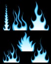 Fire patterns set Royalty Free Stock Photo