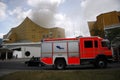 Fire at the Philharmonie Berlin Royalty Free Stock Photo