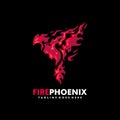 Fire Phoenix illustration vector Design template Royalty Free Stock Photo