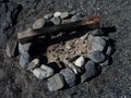 Fire Pit On the Beach Royalty Free Stock Photo