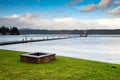 Fire pit and Hood Canal Royalty Free Stock Photo