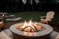 A fire pit ready for a marshmallow roast