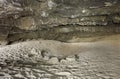 Fire Pit on Sandy Textured Floor Of Lava Tube Cave