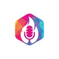 Fire Podcast logo design template.