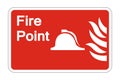 symbol Fire Point Symbol Sign on white background,vector illustration