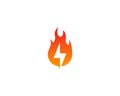 Fire Power Energy Icon Logo Design Element