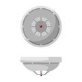 Fire prevention smoke detector sensor icon isolated on white background. Gas sensor in flat style. Home fire safety Royalty Free Stock Photo