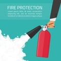 Fire protection illustration Royalty Free Stock Photo