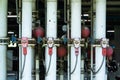 Fire header pump protection system. Royalty Free Stock Photo