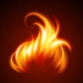 Fire realistic background. Vector illustration Royalty Free Stock Photo