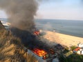 Fire in a recreation area near Odessa.