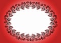 Hot Red Antique Mirror Frame Royalty Free Stock Photo