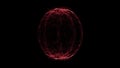 Fire red energy ball effect aura glow spin. 3d rendering