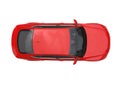 Fire red modern generic business car - top view Royalty Free Stock Photo