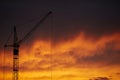 Fire red orange clouds sky texture background Royalty Free Stock Photo